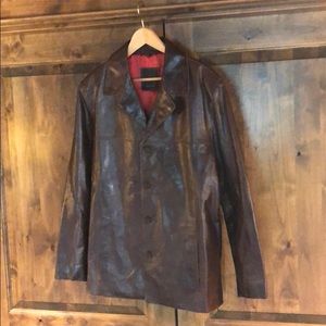 Leather jacket size large